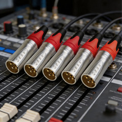 XLR 3pin Male Plug and Female Socket with Fine Nickel Plated housing
