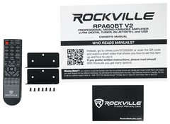 Rockville RPA60BT 1000w Home Theater Bluetooth Receiver+2 x 21 Band Equalizer EQ