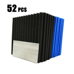 52Pack 12″X12″X1″ Black Blue Acoustic Foam Panel Studio Soundabsorb Wall Tiles