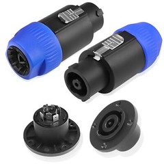 8 Pole Speakon Connector Plug,NL4 Speak-On 8 Pin Male Audio Speaker Twist Loc…