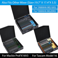 Mixer Case for Yamaha MG16XU/ MG20XU | Protective Hard Shell Carrying Storage Gi
