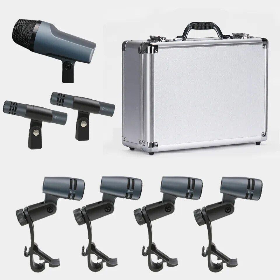 7Pcs Microphones E600 Evolution Drum Set Metal for Stage Musical Instruments