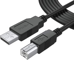Extra Long 12FT USB 2.0 Type-A to Type-B Cable for Audio Interfaces & Pianos