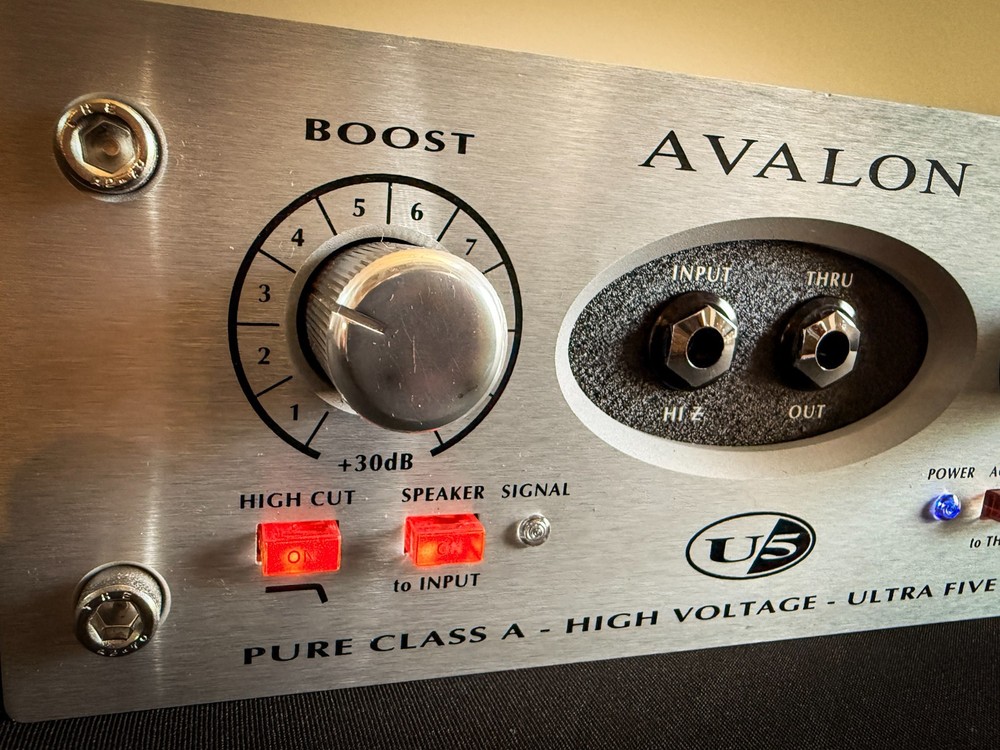 Avalon Design U5 Class A DI Box Instrument Preamp Balanced Earth Lift Silver