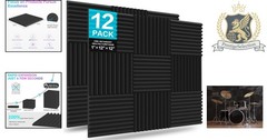 High-Density Black Acoustic Foam Panels – Fire-Resistant & Noise Absorbing