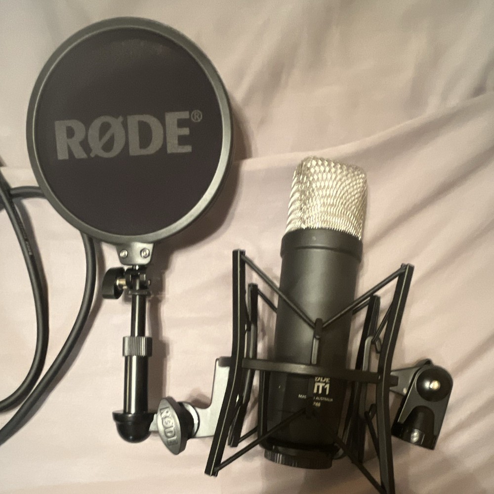 RØDE NT1 Large Diaphragm Condenser Mic w/ Shock Mount, Pop Filter, XLR