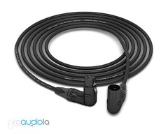 Mogami 2552 Cable | Neutrik Gold XLR Right-Angle | Black 35 Feet | 35 Ft. | 35′