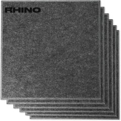 RHINO Acoustic 6Pack Sound Proof Wall Panel, Studio Office Home 12″x12″ Gray