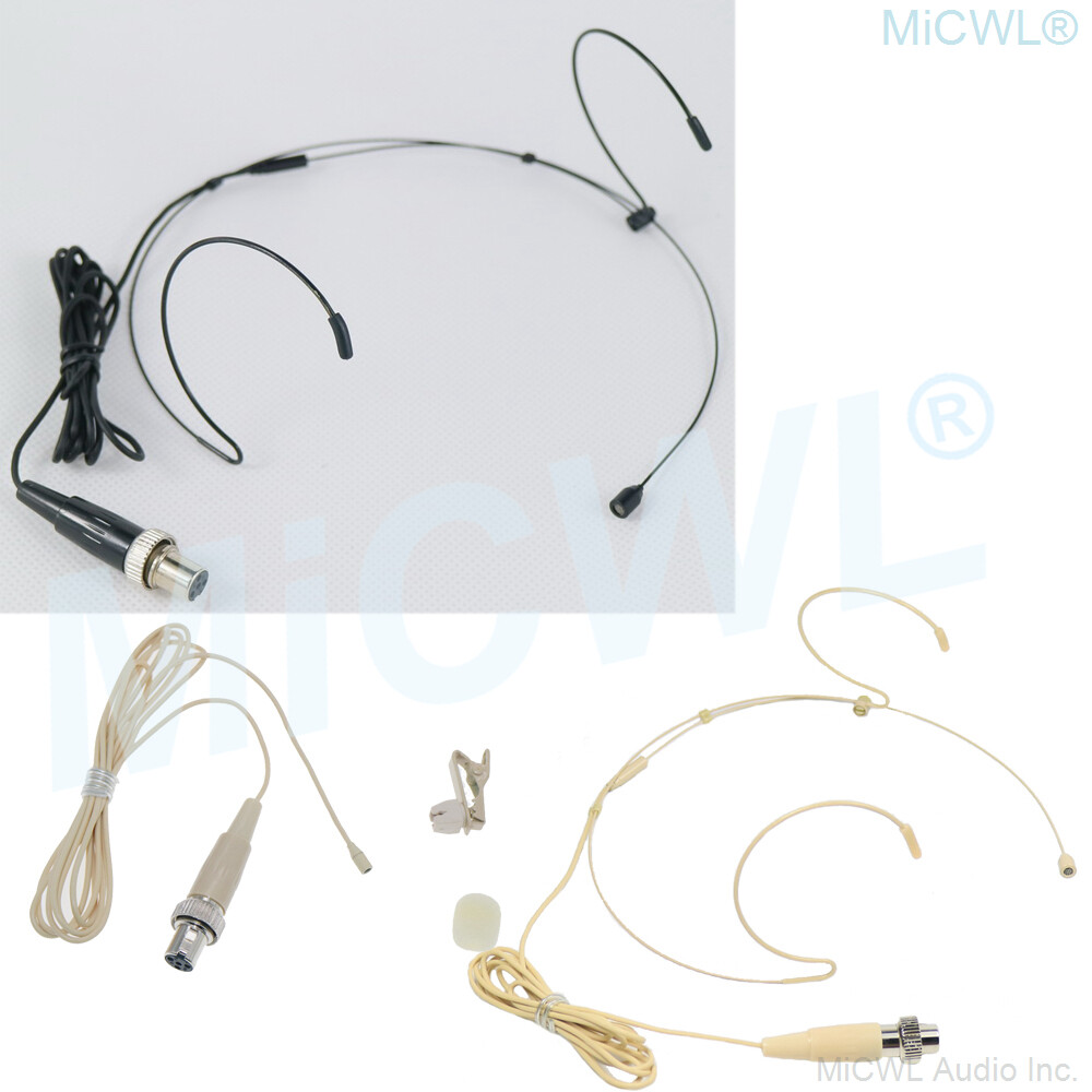 Lavalier Headset Microphone for MiPro Audio Wireless Lapel Black Beige 6 options