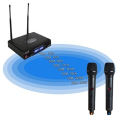 4-Channel Studio Mixer System Audio USB Mixing Console 2CH UHF Church Microphone