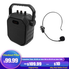TC102 Portable Voice Amplifier,Wireless Bluetooth Microphone System Rechargeable