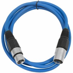 SEISMIC AUDIO (6 PACK) Blue 6′ XLR Patch Cables – Snake