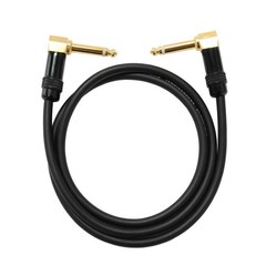 Audio2000s C27003 3ft 1/4″ TS Right Angle Guitar Instrument Patch Cable Gold