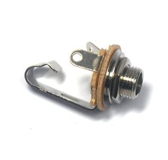 100pc 6.3mm Mono Microphone Jack #2040 Open No-Switch Type * Bakelite Insulation