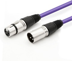 Audio 25 Foot XLR Male to XLR Female Balanced Snake Cord for Microphone, Stag…
