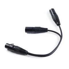 3-Pin XLR Female to Dual XLR Male Y Splitter Audio Adapter Cable for Microphone