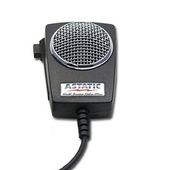 302-10005 D104M6B Amplified Ceramic Power 4-Pin CB Microphone, Black