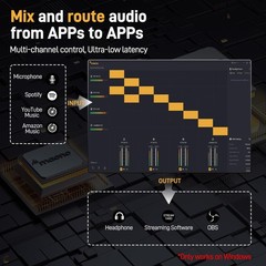 USB Audio Interface for PC: Interface with XLR Input 24-bit/192kHz Routing Softw