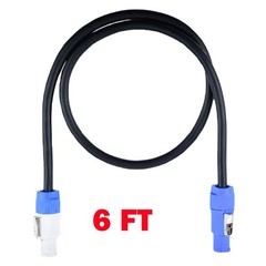 1PC 6ft 16AWG Stage Lighting Fixture For PowerCon Power-Through Blue Cable HOT