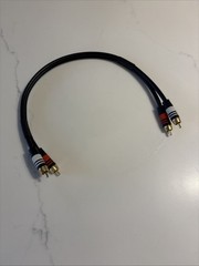RCA Male to RCA Male 1 ft m/m AWM 30V V10143 Audio Cable MONOPRICE New