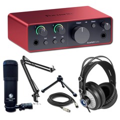 Scarlett Solo 4th Gen USB Audio Interface with StreamEye PDM-3 Podcast Equipment