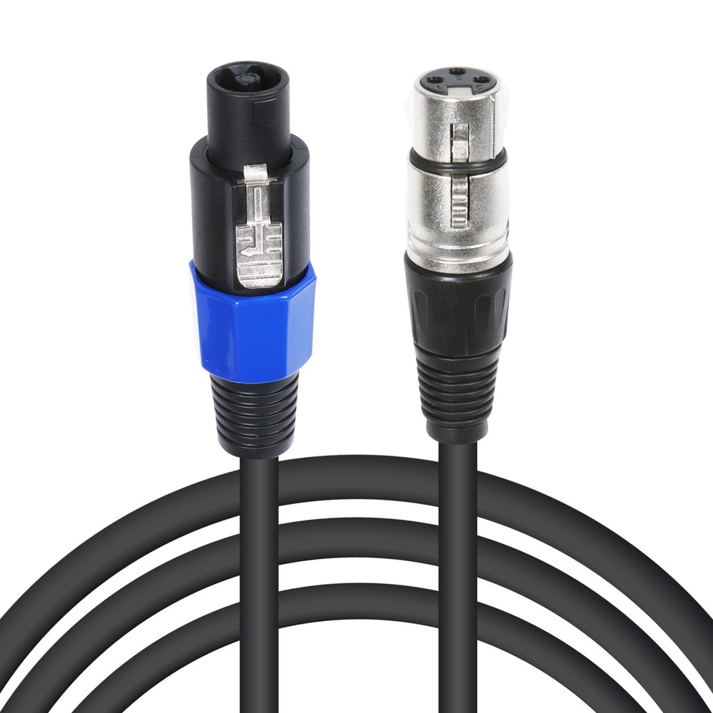 10 15 20 30 50 Feet Microphone Speakon to 3-Pin XLR Cable w/ Twist Lock Mic Wire