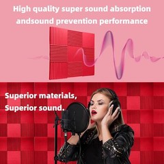 96 Pack Acoustic Wall Panels Studio Sound Noise Proofing Insulation Foam 24Pack