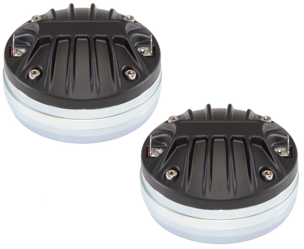 2x B&C DE550 1″ 8Ω, 140W continuous program power capacity, 108 dB sensitivity