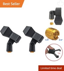 Versatile Portable Microphone Clips – 2 Pack for Dynamic Transmitters 4.5 cm