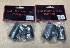 Musician’s Gear MH2 Microphone Mic Holder – Black – 2 Pieces – **NEW – Sealed**