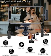 NPTCL 2 Pack Wireless Lavalier Microphone USB-C for iPhone 15/16/17