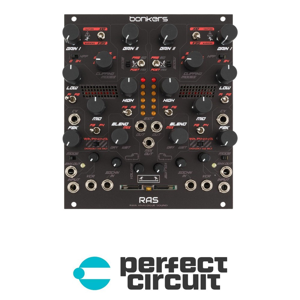 Raw Analogue Sound Bonkers Dual Overdrive EURORACK – NEW – PERFECT CIRCUIT