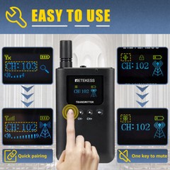 Retekess TT125 Tour Guide System 2 Mic Transmitter 20 Receiver Church Meeting