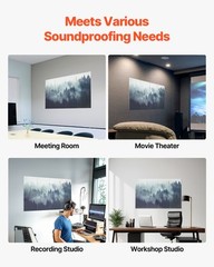 VEVOR 8 Pack Art Acoustic Panels 15.8 x 11.8 inch Self Adhesive for Home Forest