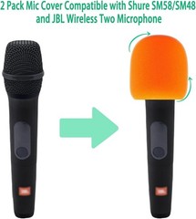 High-Density Foam Windscreen Covers – 2 Orange Microphone Filters for Clarity