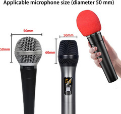 Wireless Microphone Windscreen Set, 5 Pieces, Silicone Ring, Anti-Roll Bottom…