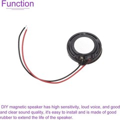 4 Pack 1W 8 Ohm 15mm Diameter Mini DIY Magnetic Speaker Internal Replacement …
