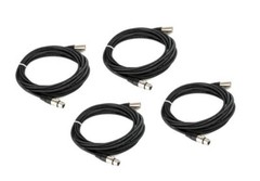 Cable Up MIC-25-FOUR-K Cable, XLR to XLR 25ft Black 4-Pack
