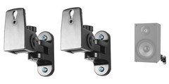 Pair Hidden Wall Swivel Brackets For Dayton Audio B652 6.5″ Bookshelf Speakers
