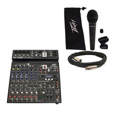 Peavey PV10 BT Pro Audio DJ Bluetooth 10 Channel Slim Mixer & PVi 100 Microphone