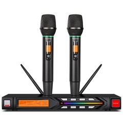 Depusheng R7 Wireless Microphone Set with Two Wireless Dynamic Handheld Micro…