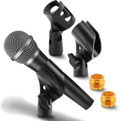 3 pcs Universal Microphone Clip Holder, Adjustable Mic Holder for Stand with 2 p