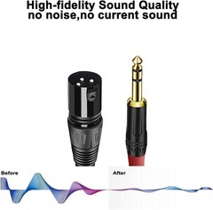 High-Quality 2-Pack 100 FT XLR to 1/4 Inch TRS Cables for Mic & Instruments