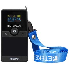 Retekess TT116R Tour Guide System UHF Receiver TT116T with Earphone Training