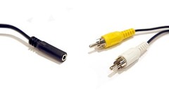 6ft. 3.5mm 1/8″ Stereo TRS Female to 2 x Male RCA Breakout Adapter Cable