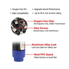 Blue Orange Speakon Connector Kit – NL4FC NL4FX NL2FC Pro PA Audio Male Adapter