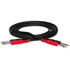 Hosa CPP-203 Stereo Interconnect Dual 1/4″ TS Patch Cable, 3m