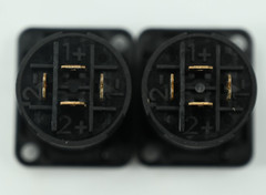 (2) Neutrik NL4MP 4 Pole Speak On Connector Chassis Panel Mount Speaker Terminal