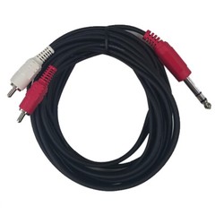 Cable Up CU/AX103 10′ 1/4″ TRS Male to Dual RCA Male Audio Cable
