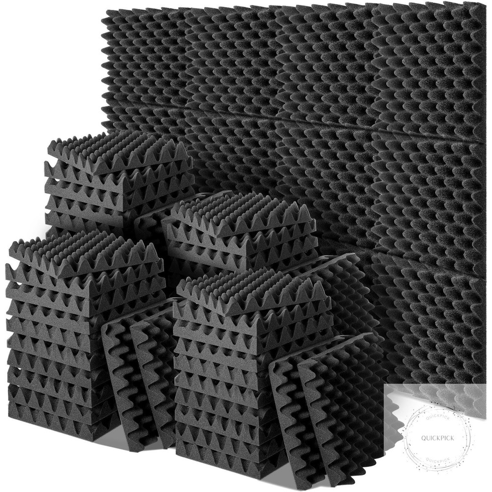 60 Pack Acoustic Foam Panels 12 x 12 x 2″ Sound Proof Foam Panels for Walls High
